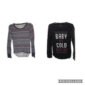 2 Old Navy waffle weave shirts